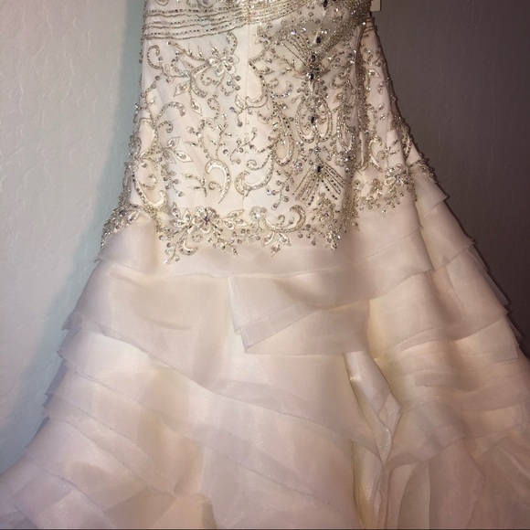 NWT Strapless Bridal Gown Wedding Dress SZ 10 - Picture 7 of 8